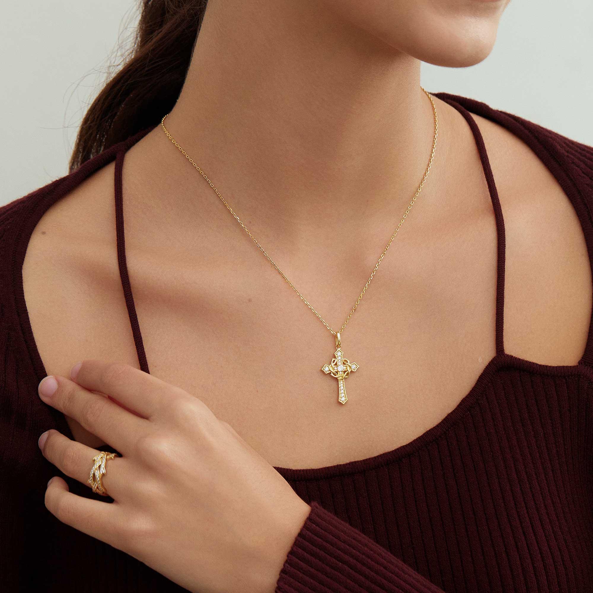 Croix Orthodoxe Miniature Dorée